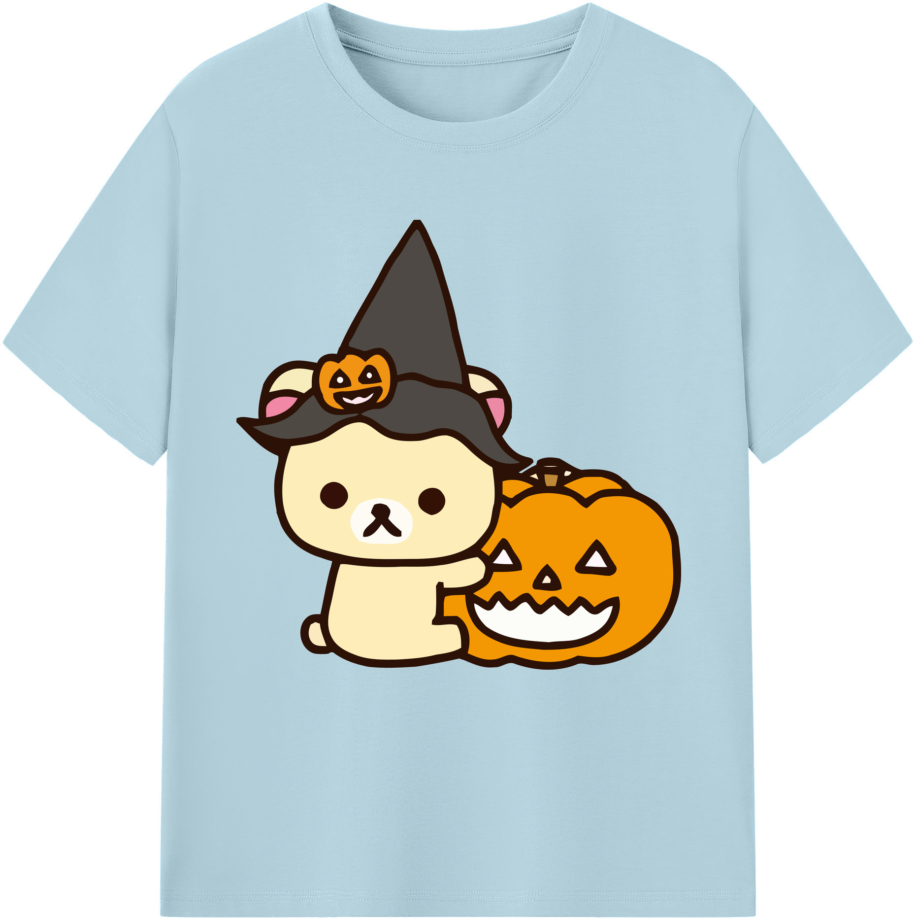 （画像用） リラックマ リラックマ キイロイトリ Rilakkuma Korilakkuma Kiiroitori 綿100％半袖Tシャツ（フロントプリント）